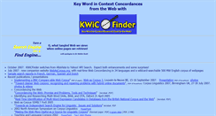 Desktop Screenshot of kwicfinder.com
